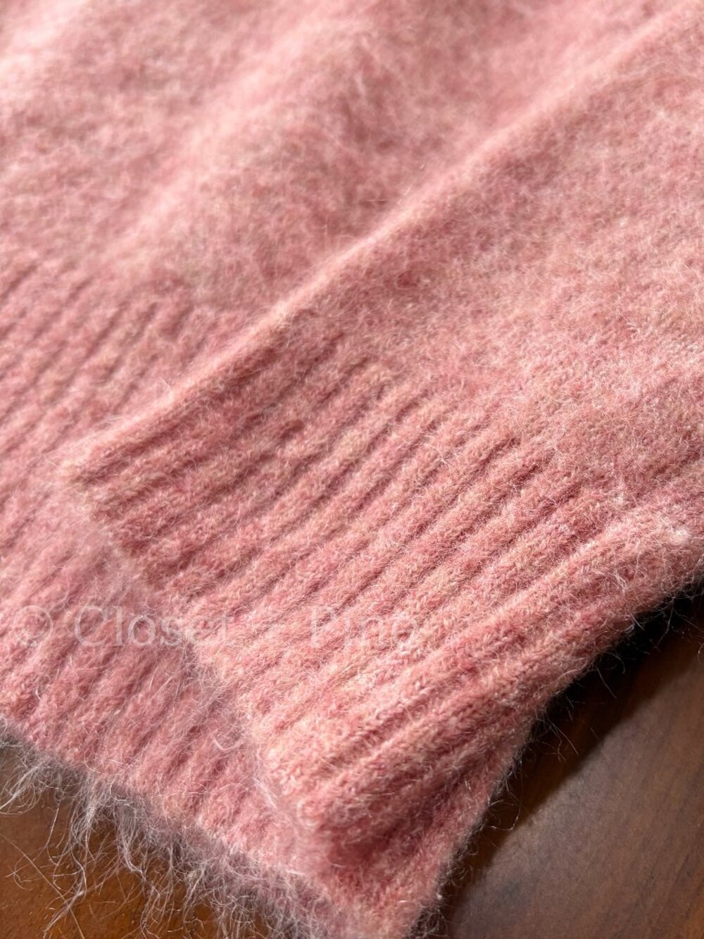 Sezane Zita Jumper Sweater Rosewood Pink Size Small Tie Neck Bow Detail - Picture 12 of 15